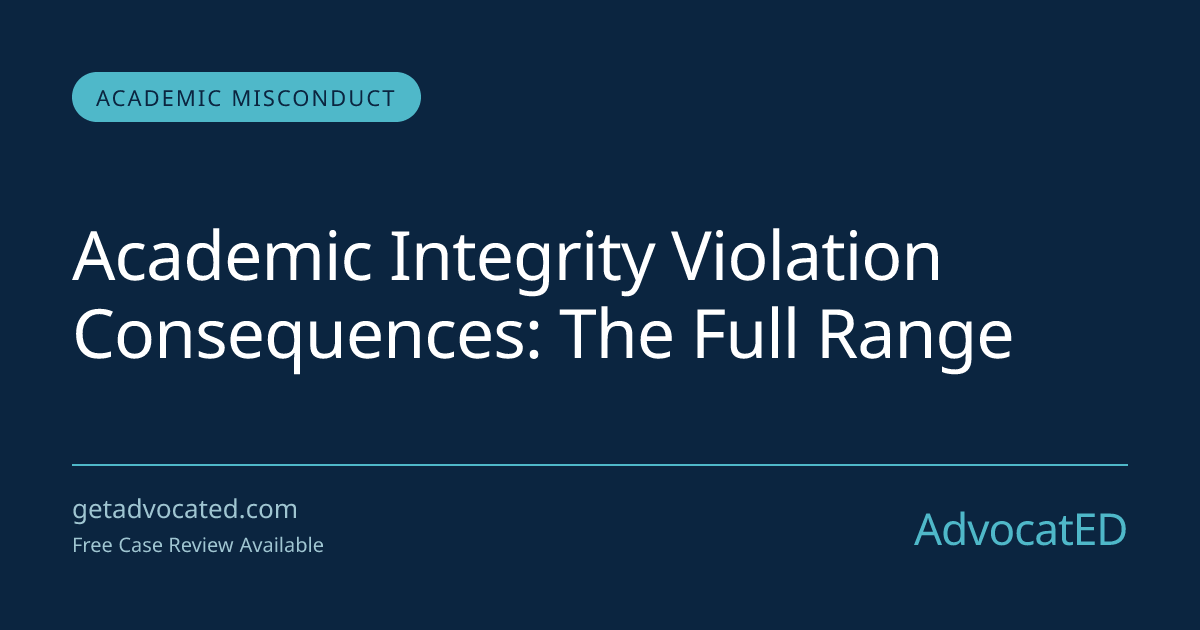 Academic Integrity Violation Consequences: What Can Happen to You