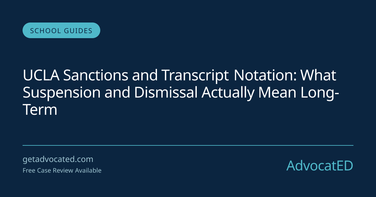 UCLA Transcript Notation: Suspension & 50-Year Dismissal Explained